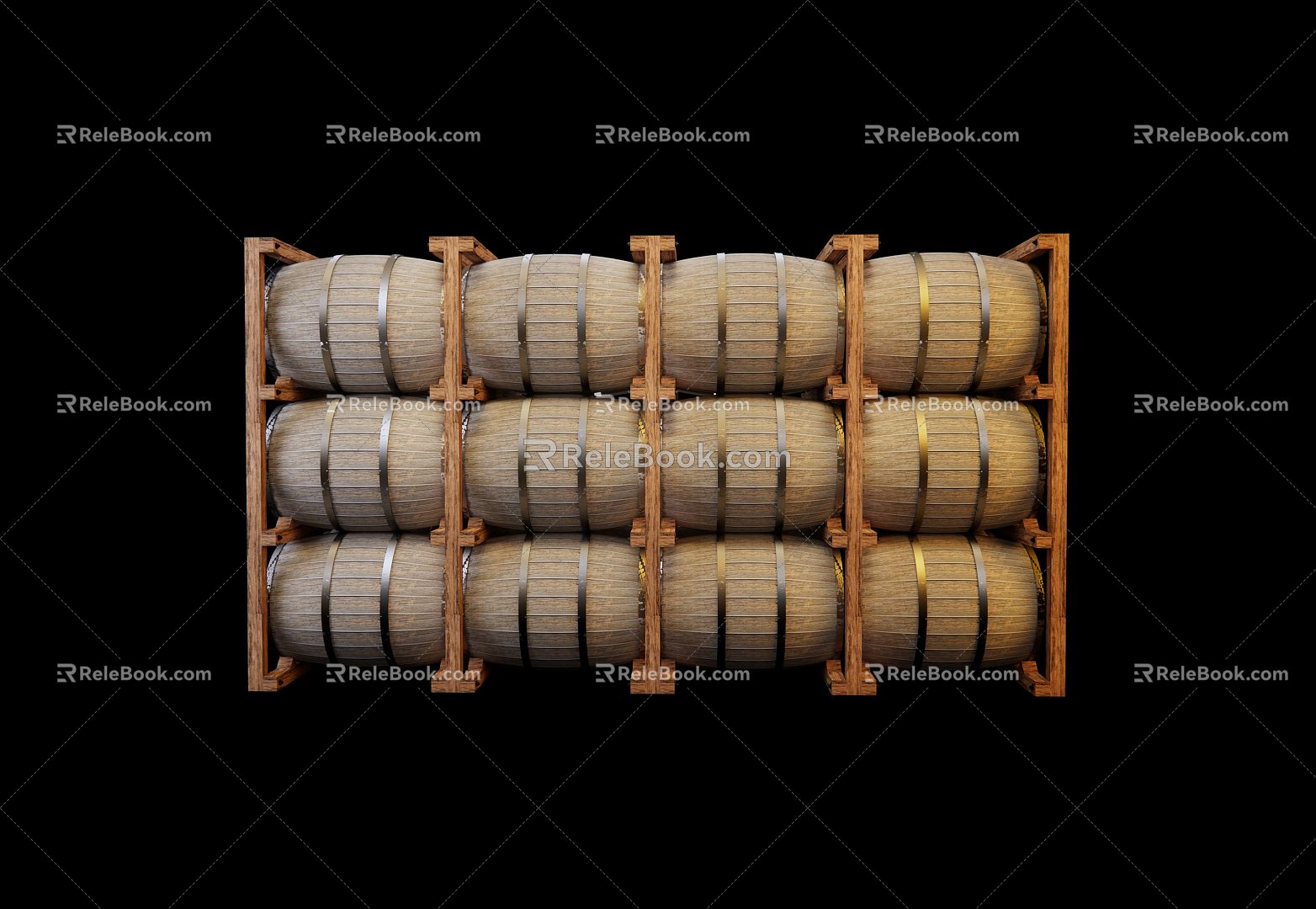 Modern Wine Barrel 3d model