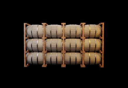 Modern Wine Barrel 3d model