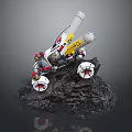 Space Exploration Rover Equipped With Scientific Instruments On Rocky Planetary Surface