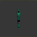 Futuristic Turquoise Weapon with Advanced Structural Design and Modern Components 3d model