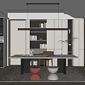 Modern study 3d model