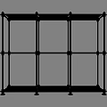 Golden Metal Frame Open Shelving Unit With Multi Tier Modern Design