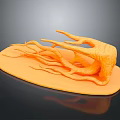 Wooden Stone Decorative Sculpture With Natural Root Like Texture And Smooth Base Design