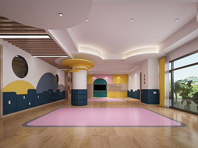 Modern Dance Room Kindergarten Dance Classroom model