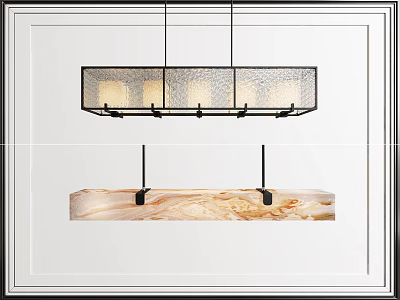 New Chinese Style Long Pendant Lamp Long Pendant Light Luxury Pendant Lamp 3d model