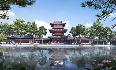 Ancient Tang Style Architecture 3d model