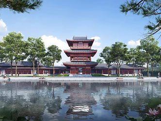 Ancient Tang Style Architecture 3d model