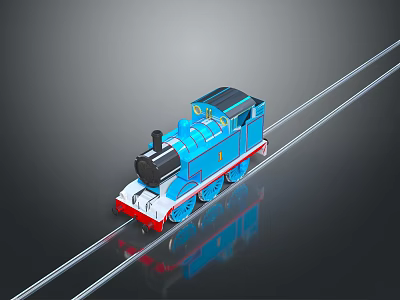 modern train vintage train steam train carriage locomotive head 3d model