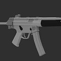 Modern Submachine Gun Featuring Tactical Design Black Grip And Metallic Body Structure 3d model