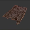 Dried Plant Bark With Natural Dark Texture And Rough Surface