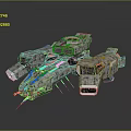 Futuristic Cosmic Spaceship Design With Detailed Modular Structure For Interstellar Exploration