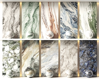 Marble Luxury Stone Wall Panel 3d model