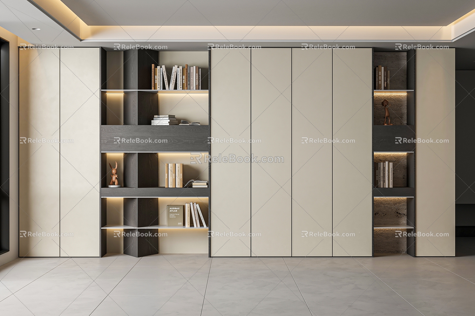 Modern Bookcase Bookshelf Modern Cabinet Wine Cabinet Background Cabinet 3d model