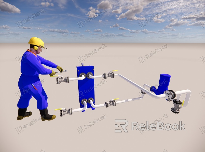 Installation layout of heat exchanger and pump model