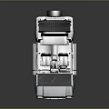 Gray Open Top Military Vehicle With Seats Off Road Wheels And Cage Structure