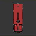 Red Fire Truck With Emergency Ladder And Water Tank On Reflective Surface
