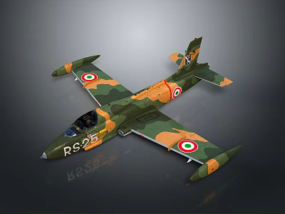 RS-25 Futuristic Space Aircraft With Military Camouflage And Aeronautical Design 3d model