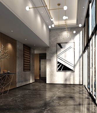 Company Hall Lobby 3d model