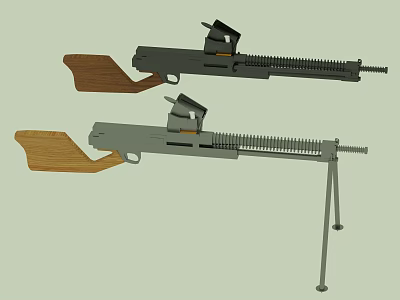 Modern gun crooked sub machine gun 3d model Modern gun crooked sub machine gun 3d model