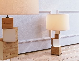 Modern Table Lamp Solid Wood Table Lamp 3d model