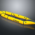 Yellow Meilong Inflatable Boat With Twin Hull Design For Water Transportation