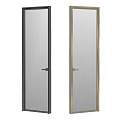 Modern Interior Doors With Glass Panels And Black Gold Frames Design