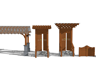 Chinese style gate door head model