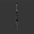 Modern Tactical Sniper Rifle With Long Barrel High Power Scope And Tripod Stand