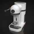 Modern White Coffee Maker As Sleek Kitchen Appliance With Stylish Design And Handle