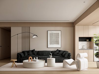 modern living room home living room 3d model