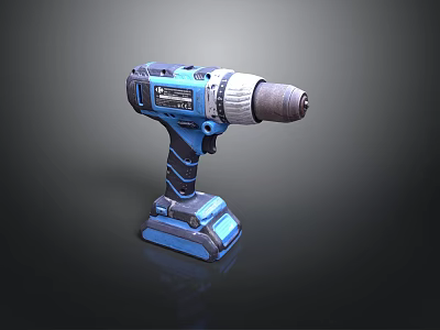 Realistic style electric drill electric drill tool mechanical equipment household appliances hardware screwdriver drill bit 3d model