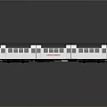 White Train Carriage Model With Dark Roof Windows And Smooth Exterior Design