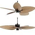 Stylish Ceiling Fan with Woven Blades Modern Design for Home Decoration