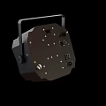 Black Downlights And Spotlights With Multiple Blue LED Bulbs And Handle