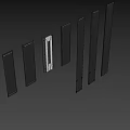 Modern Black And White Long Strips Arranged As Decorative Design Elements
