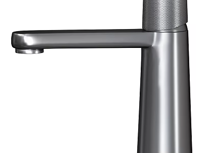Modern Stainless Steel Kitchen Faucet Featuring Brushed Finish And Tall Spout 3d model