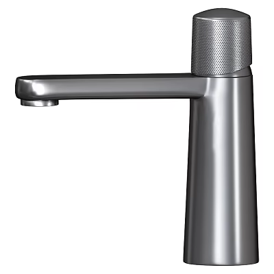 Modern Stainless Steel Kitchen Faucet Featuring Brushed Finish And Tall Spout 3d model