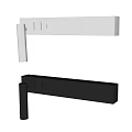 Modern Sleek Wall Lamps with White and Black Finish Mounted on Wall Illuminating Space