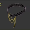 Modern Black Chandelier With Hanging Silver Chains And Star Pendants In Contemporary Design
