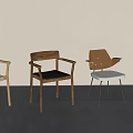 Various Stylish Wooden Dining Chairs With Different Designs Armrests And Seats