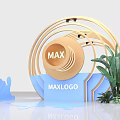 Creative Milk Themed Photo Spot With Circular Frames Blue Water And Plants