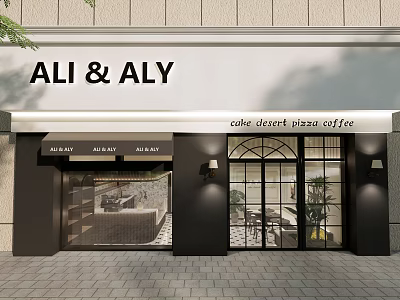 French Dessert Shop 3d model