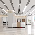 Modern Hotel Lobby Interior With Bright Lighting And Reception Desk Design