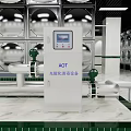 AOT Photocatalytic Disinfection Equipment in Facility with Metal Water Tanks and Pipes