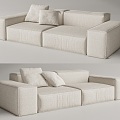 Bonaldo modern tofu block double sofa 3d model