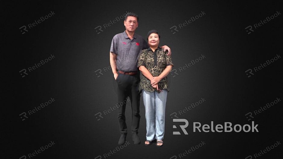 Middle-aged man and woman, parents model