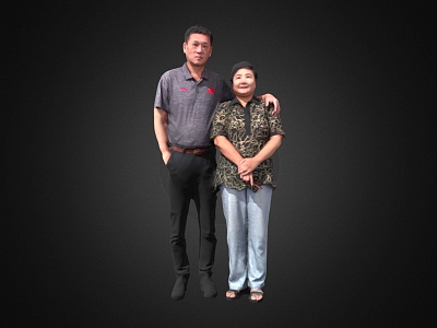 Middle-aged man and woman, parents model