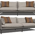 Modern Double Sofa Three-Seat Sofa Multiplayer Sofa 3d model