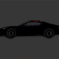 Black Sports Car With Sleek Streamlined Body Unique Headlights And Aerodynamic Roof