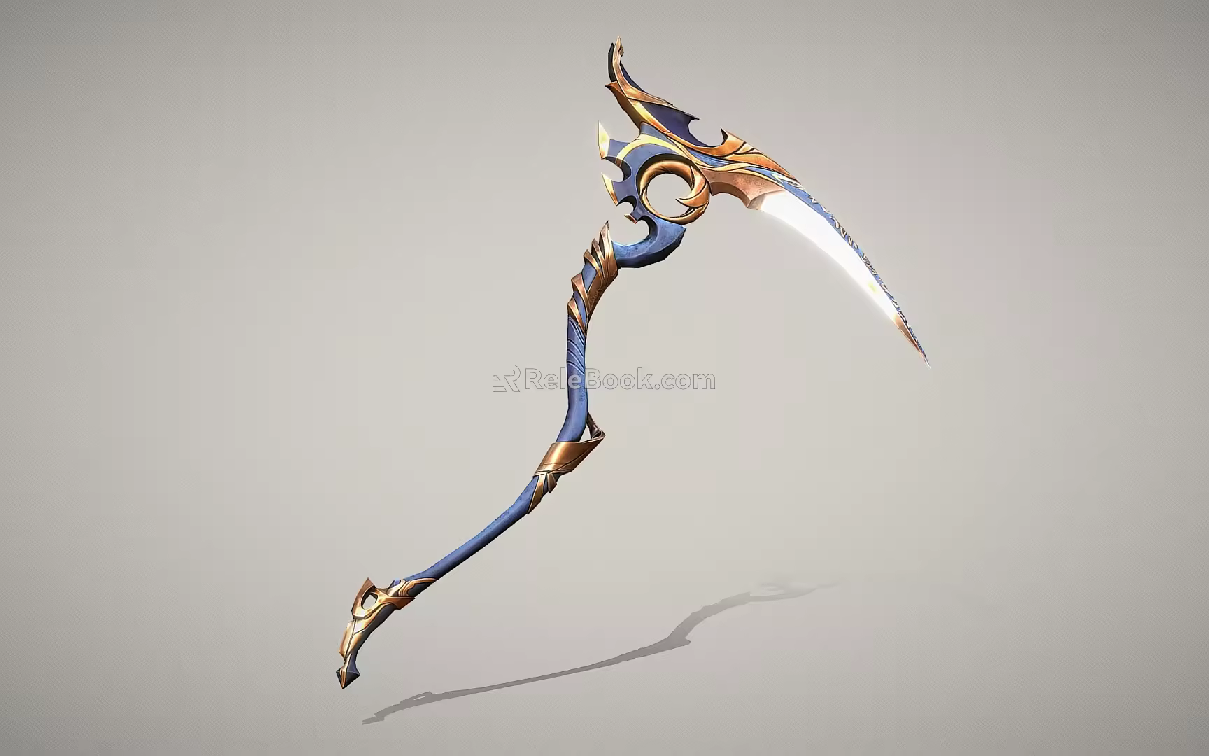 Sickle Long Sickle Game Props Combat Weapons 3d model